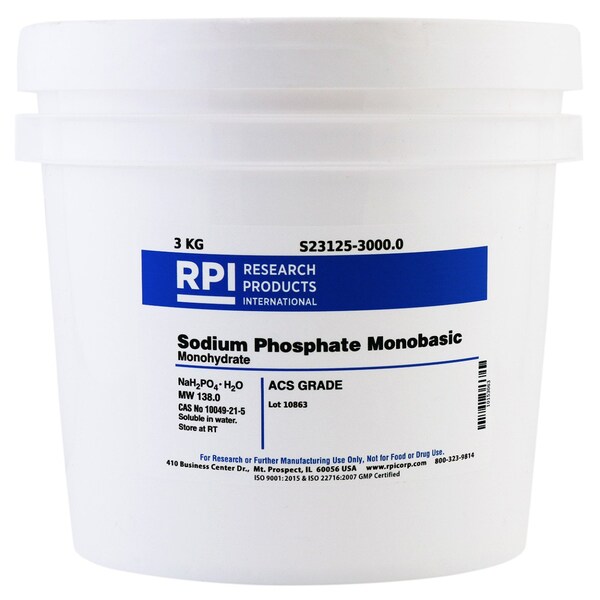 Sodium Phosphate Monobasic, Monohydrate, ACS, 3 KG